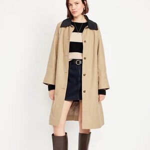 NWT barn coat tan size medium petite Old Navy cotton